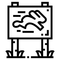 sign line icon style