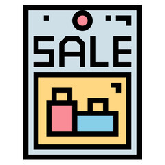 poster filled outline icon style