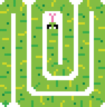 snake pixel art vector image