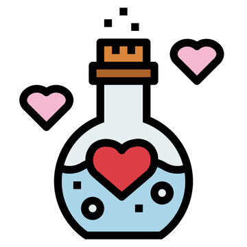potion filled outline icon style