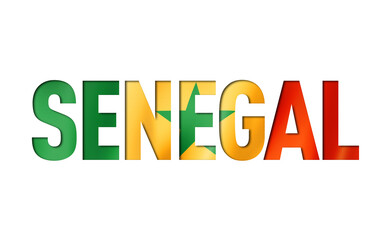 senegal flag text font
