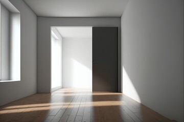 Fototapeta premium Creating a Timeless and Unique Living Space: Using 3D Renderings ai generated to Design a Minimalist Apartment with a Focus on Domestic Architecture, Furniture Design, Interior Decor, and Indoor Lux