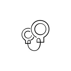 Handcuff Line Style Icon Design