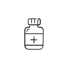 Medicine Bottle Line Style Icon Design