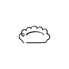 Dumpling Line Style Icon Design