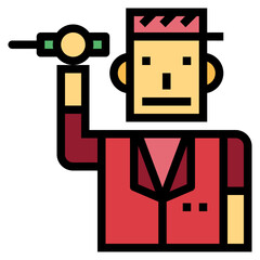 technician filled outline icon style
