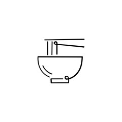 Noodle Line Style Icon Design