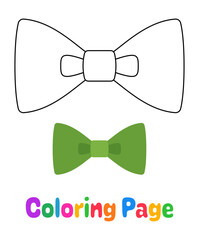 Coloring page with Bow Tie for kids