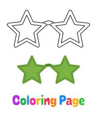 Coloring page with Glasses for kids
