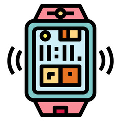watch filled outline icon style