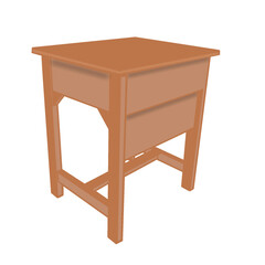 wooden chair isolated on white
