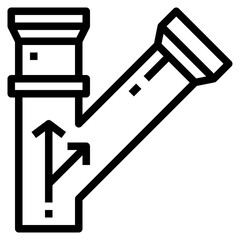 Junction line icon style