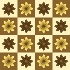 Seamless patterns can be used for fabrics and textile printing on yellow background design