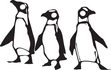 Naklejka premium Penguins