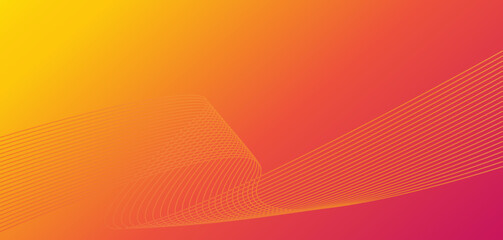 Warm hot soft background vivid backdrop, curved lines stripes gradient vector image, wavy wiggle heat flow grid strokes red yellow pink wiggle energy graphic pattern, tech technology dynamic sun frame