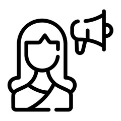 influencer line icon