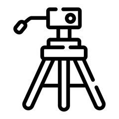 tripod line icon