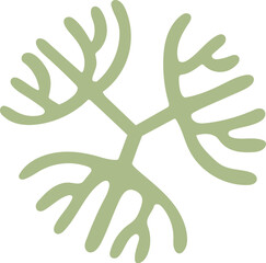 decoration top view of tree illustration.