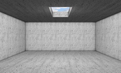 3d render and empty room