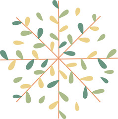 decoration top view of tree illustration.