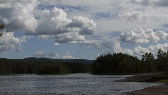 clouds over the river
