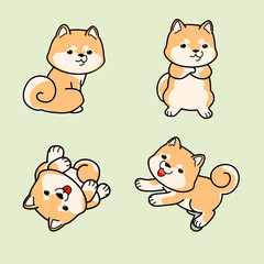 cartoon of cute dog vector graphic element 