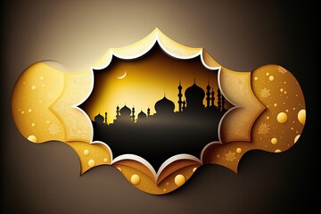 Obraz premium Islamic background with empty copy space good for a special event like Ramadan or Eid Al-Fitr, generative ai 