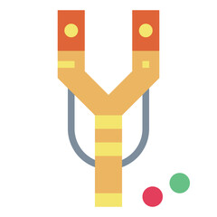 slingshot flat icon style