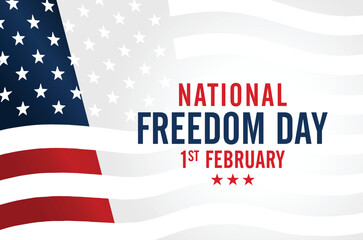 National Freedom Day. February 1. Vector illustration. Holiday poster.