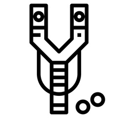 slingshot line icon style