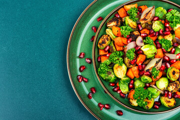 Grilled vegetable salad,space for text