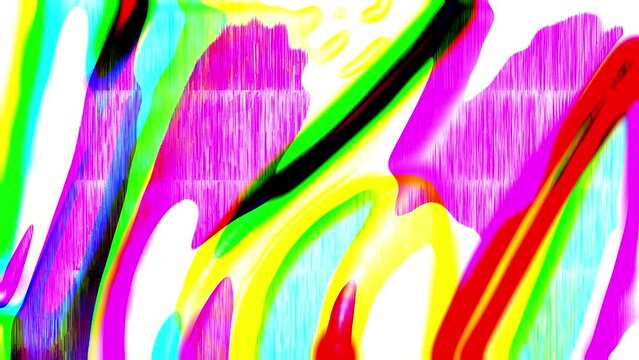 Colorful posterize glow animation background. 4k resolution 2D backdrop