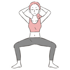 女性　ワイドスクワット