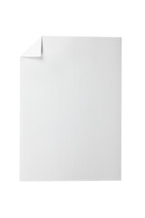 Blank white paper page folded corners isolated on transparent background png file
