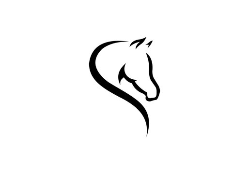 Horse icon Isolated On White Background - Vector Illustration, Logo Graphic Design