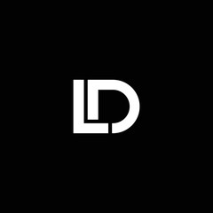 LD or DL abstract outstanding professional business awesome artistic branding company different colors illustration logo - obrazy, fototapety, plakaty