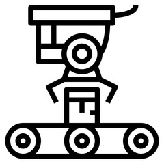 conveyor line icon style