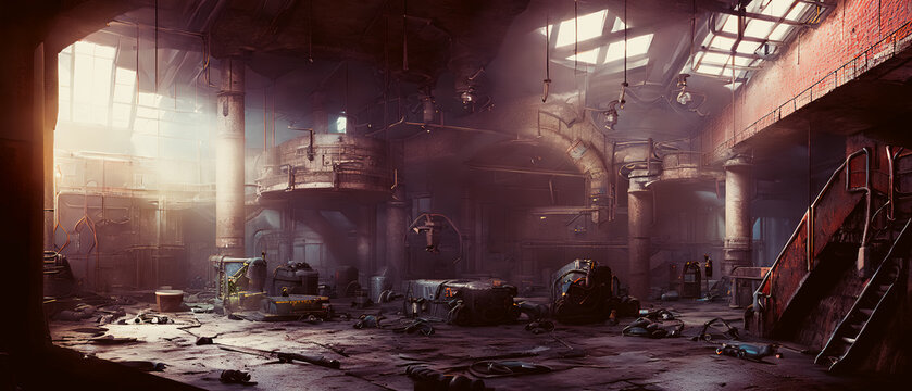 Tunels under city, Sewer system under the city. Dirty. Generative AI