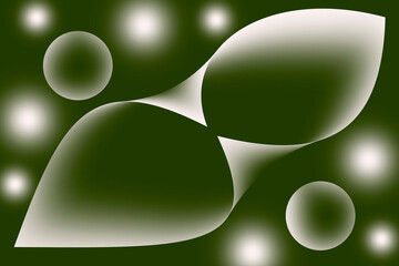 Light White Line Art Concept Design Light Green Background