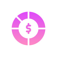 Fototapeta premium benefits flat gradient icon