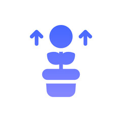 growth flat gradient icon