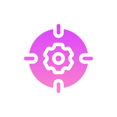 target flat gradient icon
