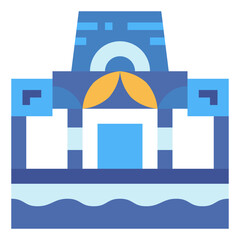 Naklejka premium museum flat icon style