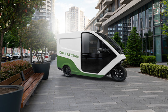 Concept of delivery electric tricycle scooter