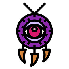 necklace filled outline icon style