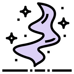 smoke filled outline icon style