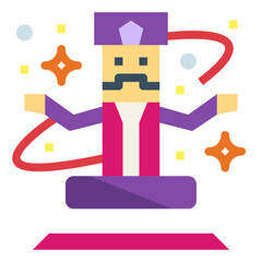 magician flat icon style