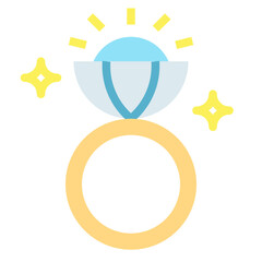 ring flat icon style