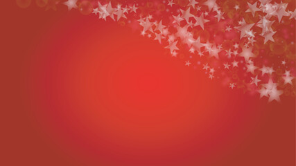 Vector Magical Glowing Background with Silver White and Purple Falling Stars on Red. Sparkle Star Night Cover and Card Design. Confetti Frame. Cosmic Bokeh Light. Christmas and New Year Poster.