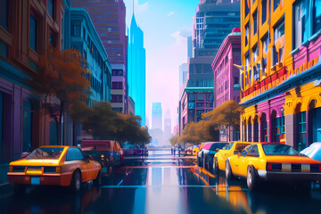 Fototapeta premium city street